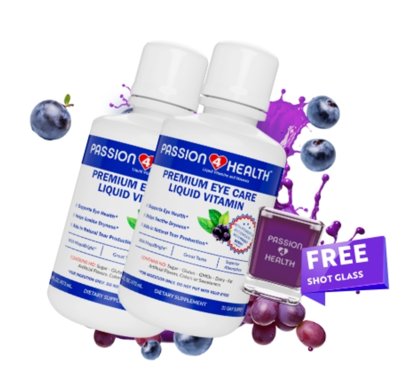 DAILY LIQUID EYE CARE VITAMIN + SHOT GLASS